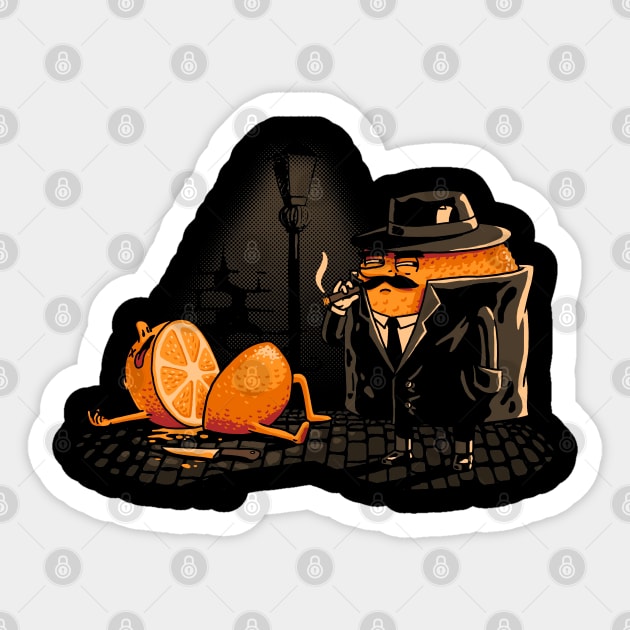 Pulp Fiction Orange Detective Film Noir Sticker by vo_maria